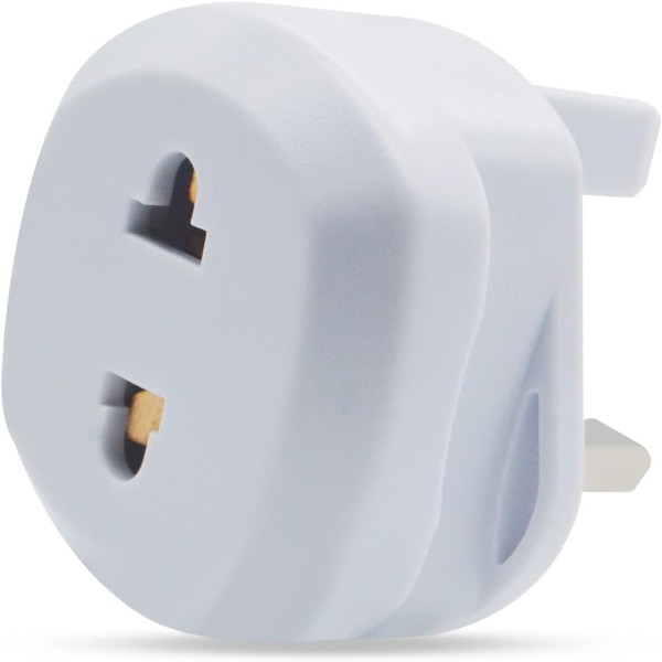 Jsdoin EU 2 Pin To UK 3 Pin Fused Adaptor Plug for Shaver Toothbrush Socket Converter