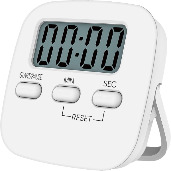 Jsdoin JS Kitchen Timer, White, 1 Pack